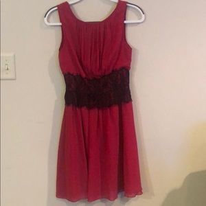 Hot pink polyester dress